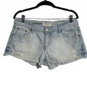 Y2K Soft Grunge Denim Blue Short Shorts